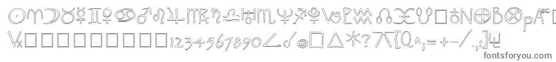 WidgetOutline Font – Gray Fonts on White Background