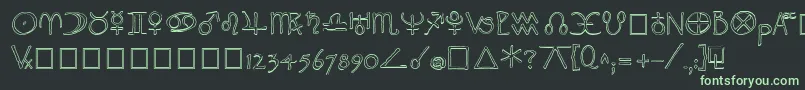 Czcionka WidgetOutline – zielone czcionki na czarnym tle
