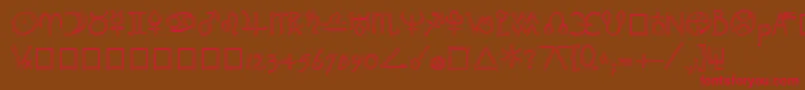WidgetOutline Font – Red Fonts on Brown Background