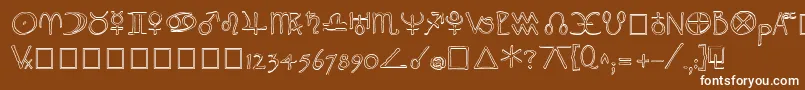 WidgetOutline Font – White Fonts on Brown Background