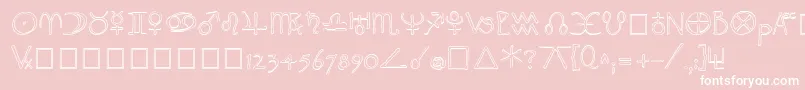 WidgetOutline Font – White Fonts on Pink Background