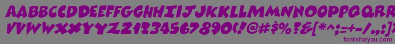 ComixheavyItalic Font – Purple Fonts on Gray Background