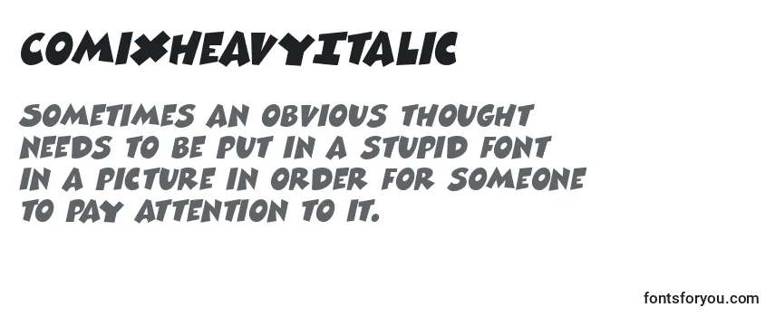 Review of the ComixheavyItalic Font
