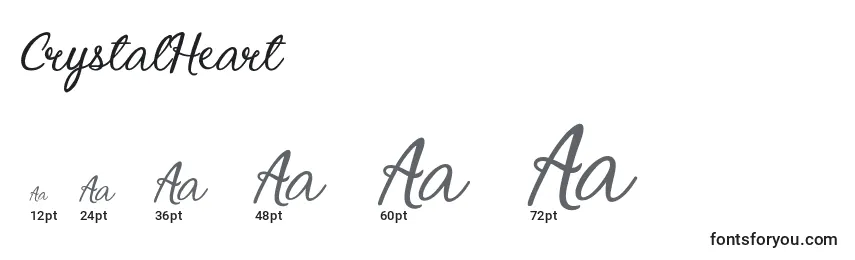 CrystalHeart Font Sizes