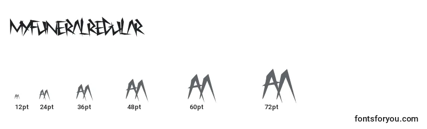 MyfuneralRegular Font Sizes