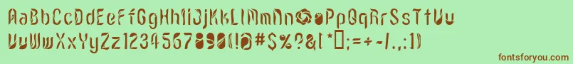 Lvdcr Font – Brown Fonts on Green Background