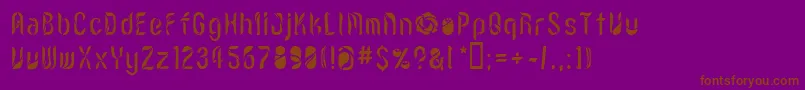 Lvdcr Font – Brown Fonts on Purple Background