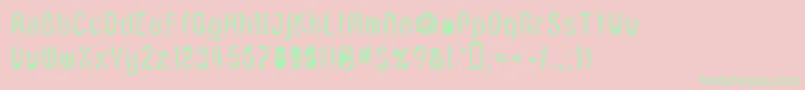Lvdcr Font – Green Fonts on Pink Background