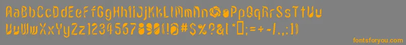 Lvdcr Font – Orange Fonts on Gray Background