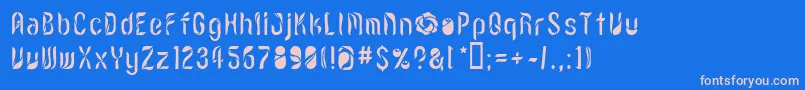 Lvdcr Font – Pink Fonts on Blue Background