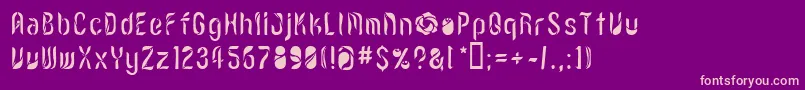 Lvdcr Font – Pink Fonts on Purple Background