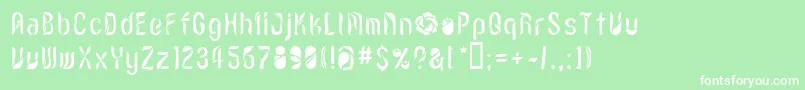 Lvdcr Font – White Fonts on Green Background