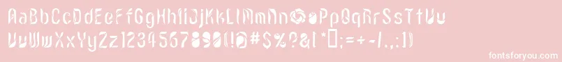 Lvdcr Font – White Fonts on Pink Background