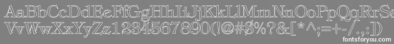 TiffanyNormalHollow Font – White Fonts on Gray Background