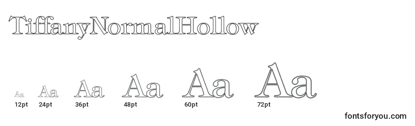 Размеры шрифта TiffanyNormalHollow