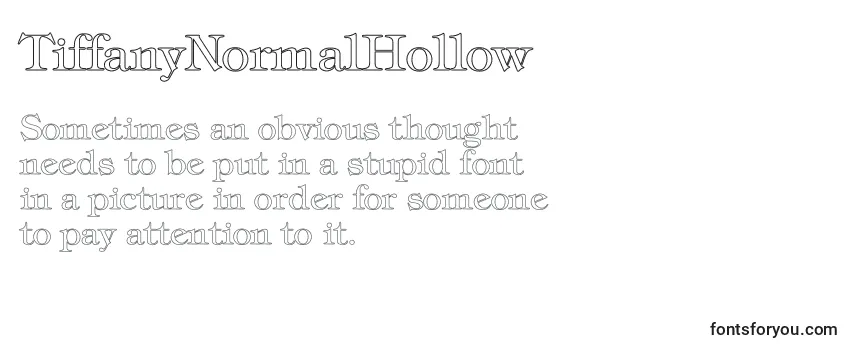 Review of the TiffanyNormalHollow Font