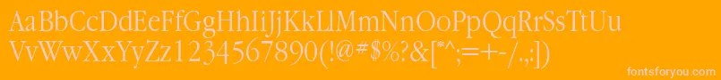 GaramondnarrowtttNormal Font – Pink Fonts on Orange Background