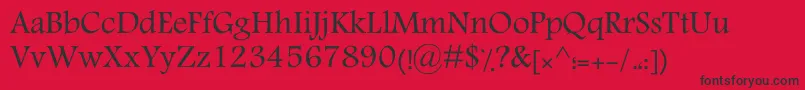 KTraffic Font – Black Fonts on Red Background