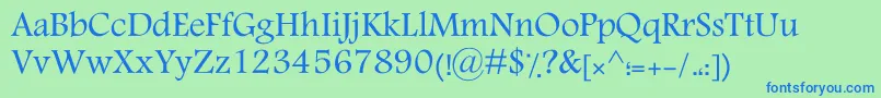KTraffic Font – Blue Fonts on Green Background