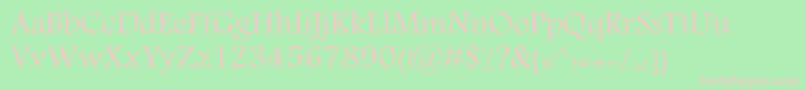 KTraffic Font – Pink Fonts on Green Background