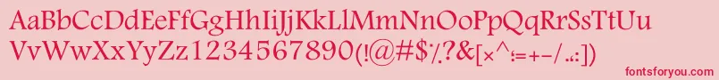 KTraffic Font – Red Fonts on Pink Background