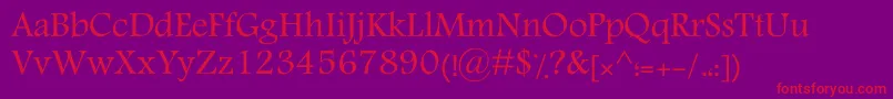 KTraffic Font – Red Fonts on Purple Background