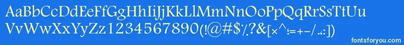KTraffic-fontti – keltaiset fontit sinisellä taustalla