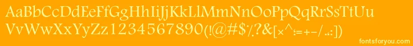 KTraffic-fontti – keltaiset fontit oranssilla taustalla
