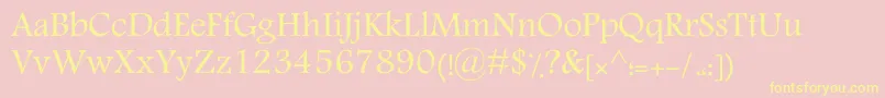KTraffic Font – Yellow Fonts on Pink Background