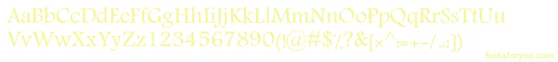 KTraffic-fontti – keltaiset fontit valkoisella taustalla