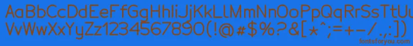 TecnicoBold Font – Brown Fonts on Blue Background