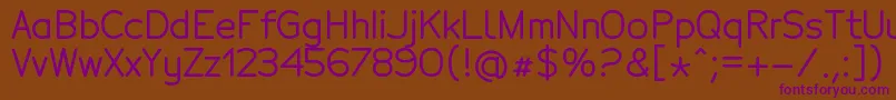 TecnicoBold Font – Purple Fonts on Brown Background