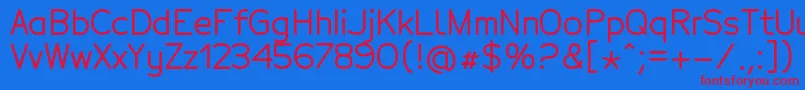 TecnicoBold Font – Red Fonts on Blue Background