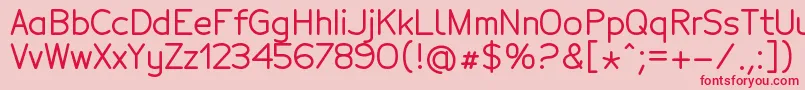 TecnicoBold Font – Red Fonts on Pink Background