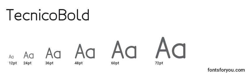 TecnicoBold Font Sizes