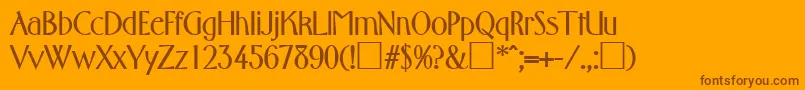 Police FlorentineBold – polices brunes sur fond orange
