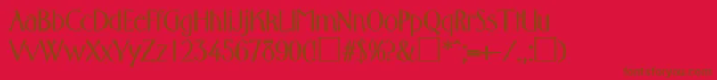 FlorentineBold Font – Brown Fonts on Red Background