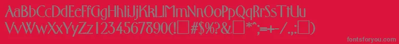 FlorentineBold Font – Gray Fonts on Red Background