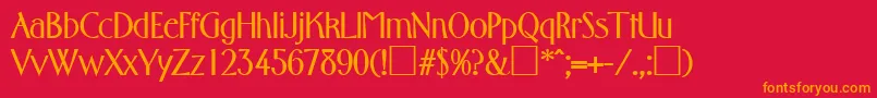 FlorentineBold Font – Orange Fonts on Red Background