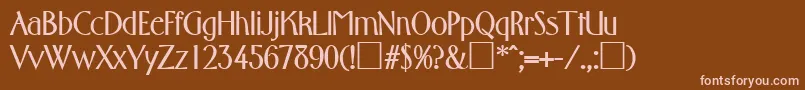 Czcionka FlorentineBold – różowe czcionki na brązowym tle