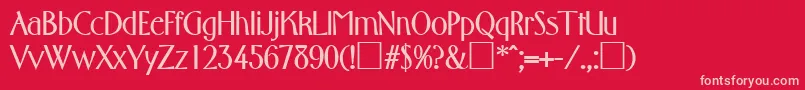 Police FlorentineBold – polices roses sur fond rouge