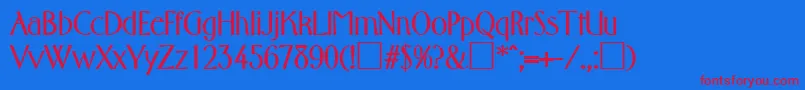 FlorentineBold Font – Red Fonts on Blue Background