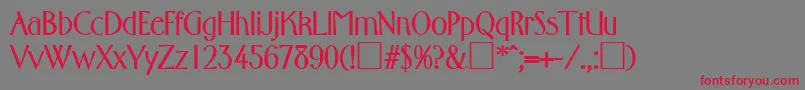 FlorentineBold Font – Red Fonts on Gray Background