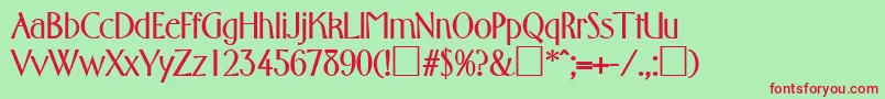 FlorentineBold Font – Red Fonts on Green Background