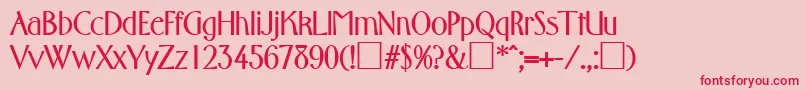 FlorentineBold Font – Red Fonts on Pink Background