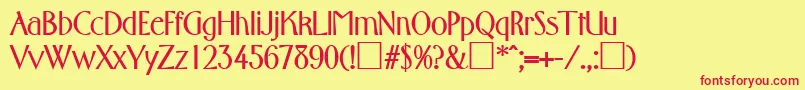 FlorentineBold Font – Red Fonts on Yellow Background