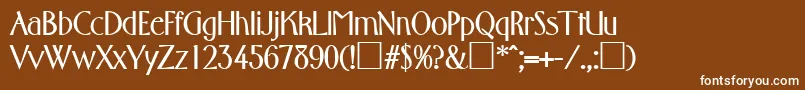 FlorentineBold Font – White Fonts on Brown Background