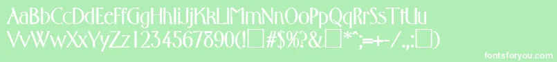 FlorentineBold Font – White Fonts on Green Background