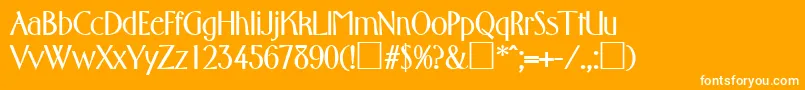FlorentineBold Font – White Fonts on Orange Background