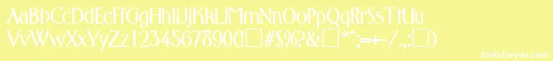 FlorentineBold Font – White Fonts on Yellow Background